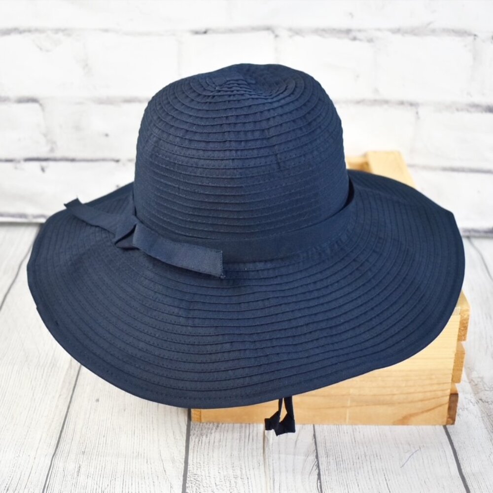 Sun Day Afternoons Standard Siena Womens Navy Wide Brim Sun Beach Hat